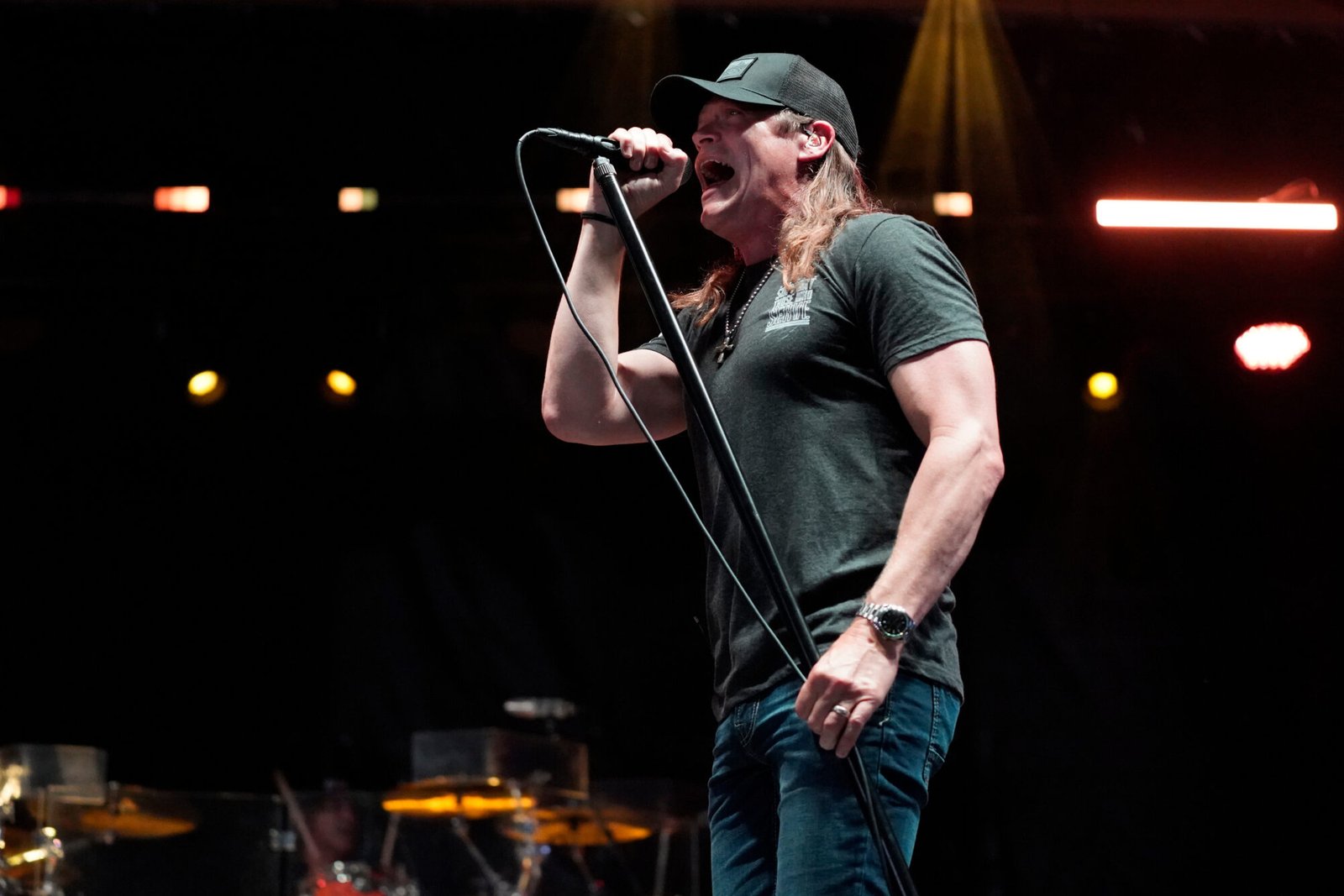 Brad Arnold of the band 3 Doors Down performs during Patriots Fest on Saturday, May 18, 2024, in Aurora, Ill. Credit: Rob Grabowski/Invision/AP