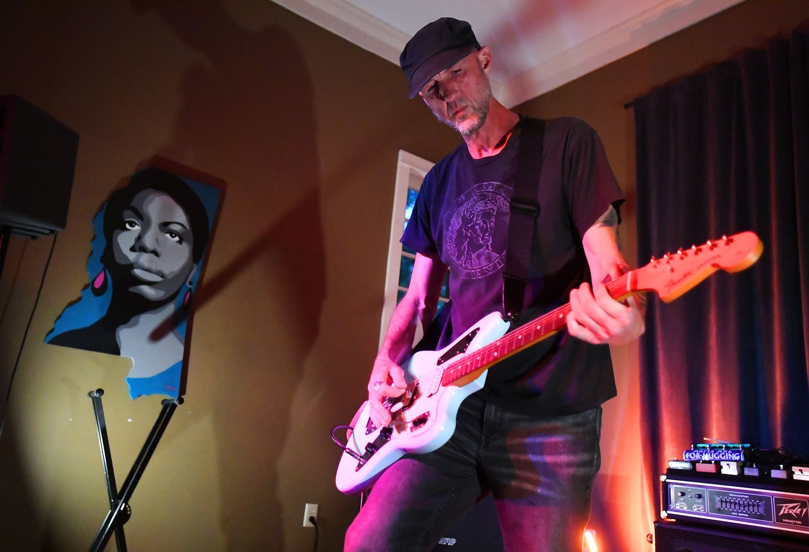 The Sky Imposed Its Will entertains fans of "noise" music during, "A Night of Noise Benefitting the Animal Fund of Mississippi," held at Urban Foxes in Jackson.